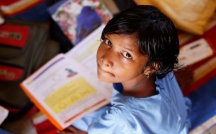 School activity of a Mid Day Meal Beneficiary in Puri
